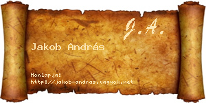 Jakob András névjegykártya