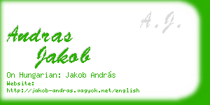 andras jakob business card